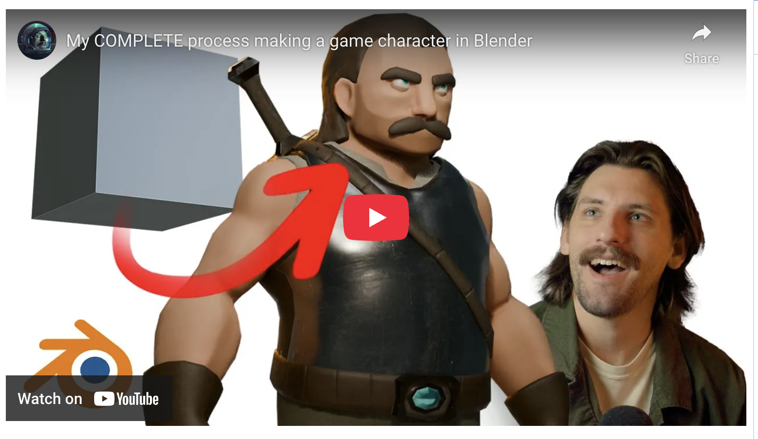 My COMPLETE process making a game character in Blender